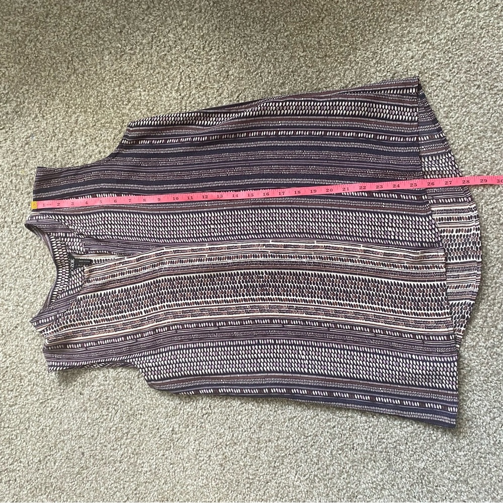 NIC + ZOE Walking On Midnight Striped Sleeveless Blouse - Picture 8 of 10